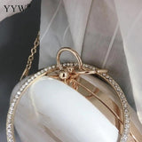 Round Evening Clutch Famous Bags For Women Big Ring Handbag