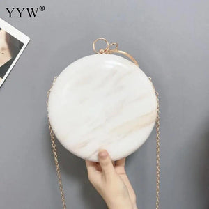 Round Evening Clutch Famous Bags For Women Big Ring Handbag