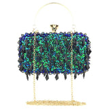 Beaded Crystal Evening Clutch Wedding Purse Rhinestone Handbag