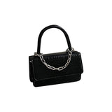 Vintage Crocodile Pattern Messenger Bag with Chain Strap