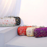 Chinese Vintage Embroidery Flower Satin Evening Bag for Women