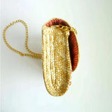 Embroidery Flap Chain Crossbody Bag Boho Clutch