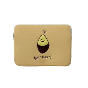 Korea Ins Baked Sweet Potato Embroidery iPad Flat Bag Laptop Bag 11 13 15 Inch