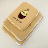 Korea Ins Baked Sweet Potato Embroidery iPad Flat Bag Laptop Bag 11 13 15 Inch