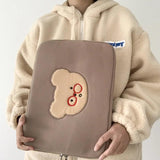 Korea Ins Cartoon Bear Tablet Sleeve Bag Pouch 11 13 15 Inch Inner Case