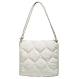 Winter Quilted Padded Shoulder Bag Women's Space Bag Texture Armpit Square Bag