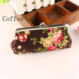 Rose Kiss Lock Clutch Purse