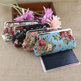 Rose Kiss Lock Clutch Purse