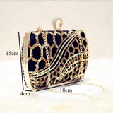 Crystal Evening Bag Sequins Rhinestones Women Evening Bags Vintage Satin