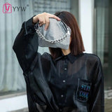Sequined Crossbody Bag Soft Leather Shoulder Bag