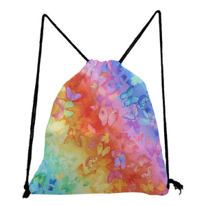 Colorful Print Backpacks For Students Rainbow Colors Art Creativity