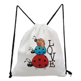 Insect Print Drawstring Backpack for Students, Gift Casual Daypack