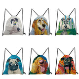 Personalized Dog Art Print Backpack for Students