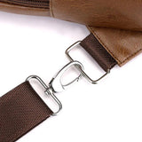 Men Leather Chest Sling Packs Shoulder Cross Body Bag