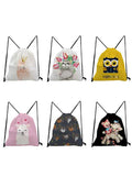 Sloth Drawstring Backpack Cartoon Gym Bag