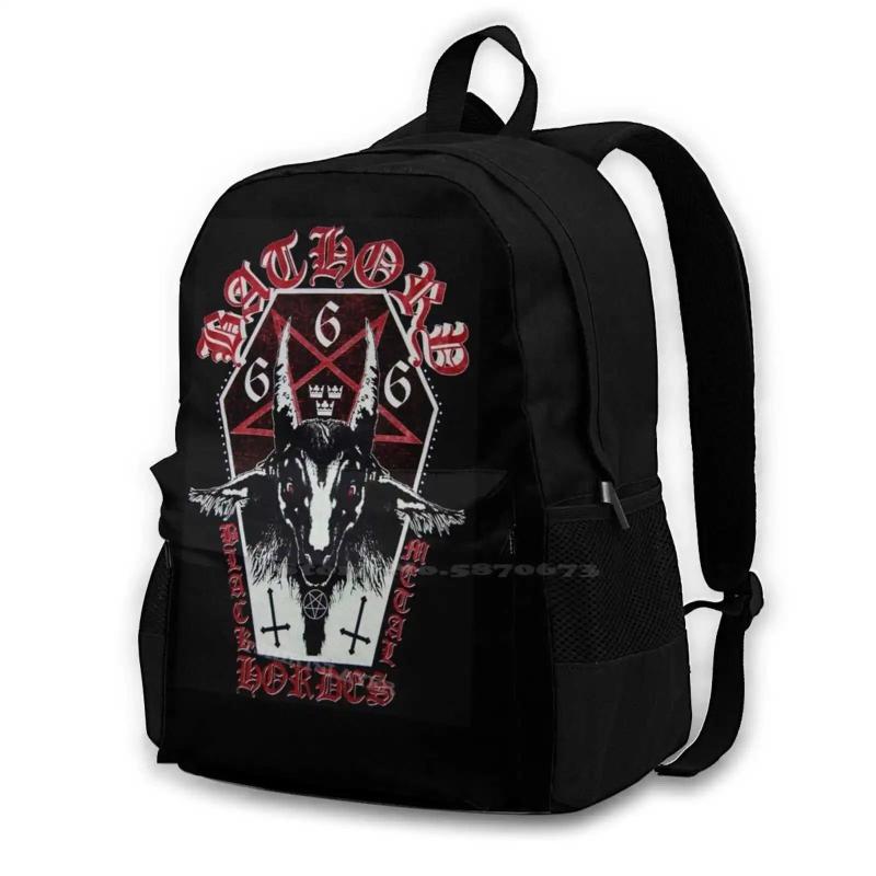 Bathory Metal School Bag Backpack Laptop 15 Inch Red Sa
