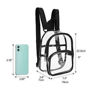 Transparent Student Backpack Large Capacity PVC Sports Backpack