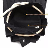 Canvas Drawstring Backpack Unisex School Bag Large Capacity Men's Backpack