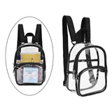 Clear Jelly Backpack Water Resistant Front Pocket PVC Large Capacity