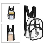 Clear Jelly Backpack Water Resistant Front Pocket PVC Large Capacity
