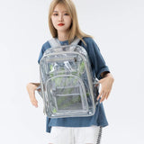 Clear Backpack for Women Teenage Student College Girl PVC Transparent Book Bag