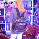 Clear Backpack for Women Teenage Student College Girl PVC Transparent Book Bag