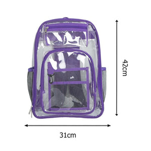 Clear Backpack for Women Teenage Student College Girl PVC Transparent Book Bag