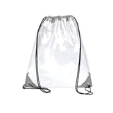 Clear Drawstring Backpack School Tote Gym Bag