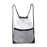 Clear Drawstring Backpack School Tote Gym Bag