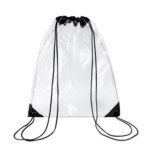 Clear Drawstring Backpack School Tote Gym Bag