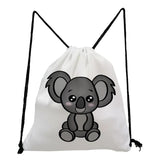 Animal Cartoon Koala Print Drawstring Pocket Backpack