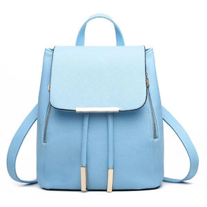 Women Backpack High PU Leather School Bag Girls Teenagers