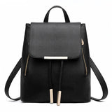 Women Backpack High PU Leather School Bag Girls Teenagers