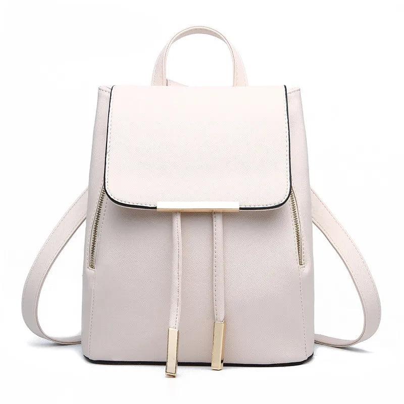 Women Backpack High PU Leather School Bag Girls Teenagers