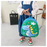 Unisex Dinosaur Cartoon Backpack Large Capacity Schoolbag