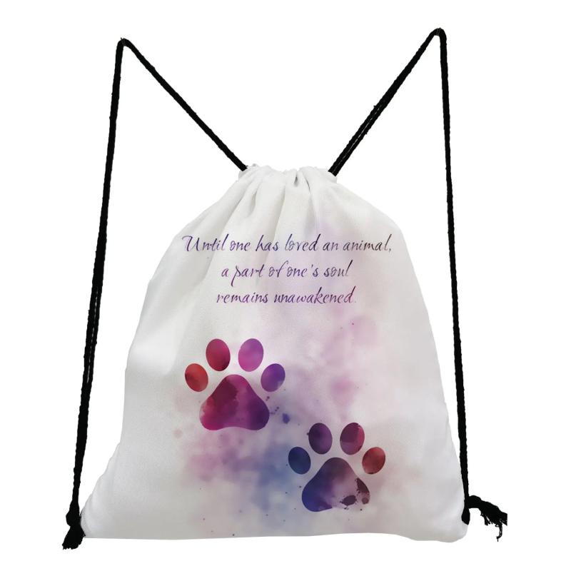 Drawstring Pocket Storage Bags Love Dogs Funny Backpacks High Travel