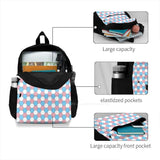 Pride Hexagon Print Large Capacity Backpack Laptop Travel Bags
