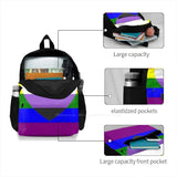 Pride Flag Non-Binary Heart Travel Laptop Backpack Bag
