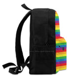 Pride Rainbow Stripe Flag Arrivals Satchel Schoolbag Backpack Q