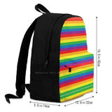 Pride Rainbow Stripe Flag Arrivals Satchel Schoolbag Backpack Q