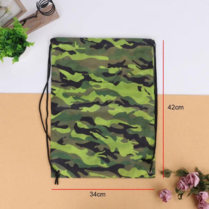 Camouflage Oxford Drawstring Bag Printing Unisex Travel Storage Package