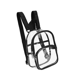 Transparent Backpack School Bag Water Resistant Large Capacity PVC Book Bag