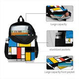 De Stijl Modern Art Satchel Schoolbag