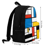 De Stijl Modern Art Satchel Schoolbag
