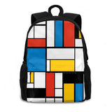 De Stijl Modern Art Satchel Schoolbag