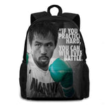Manny Pacquiao Backpack for Student School Laptop Travel Bag
