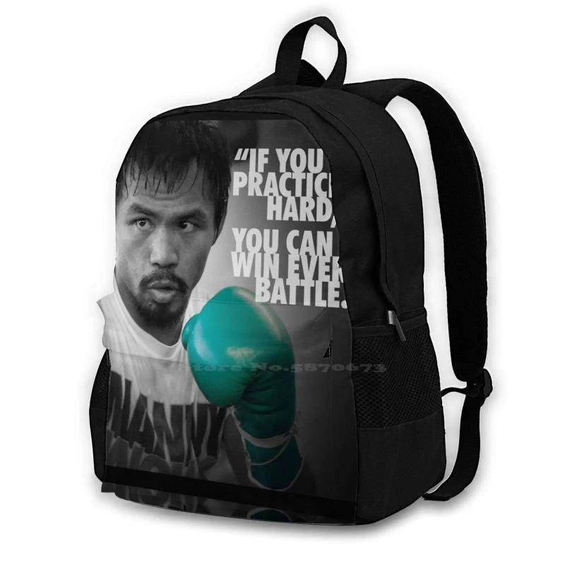 Manny Pacquiao Backpack for Student School Laptop Travel Bag