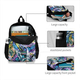 Colorful Abstract Design Laptop Travel School Bag