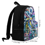 Colorful Abstract Design Laptop Travel School Bag
