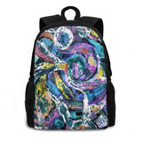 Colorful Abstract Design Laptop Travel School Bag